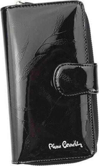 Pierre Cardin Efektowny, pionowy portfel damski z lakierowanej skóry naturalnej
