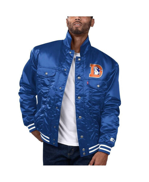 Levi’s x Starter Men's Royal Denver Broncos Silver Tab Trucker Full-Snap Jacket