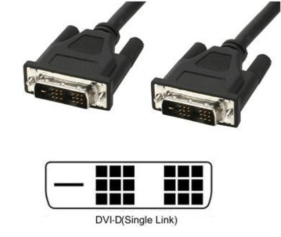 Techly ICOC-DVI-8000, 1.8 m, DVI-D, DVI-D, Male, Male, Black