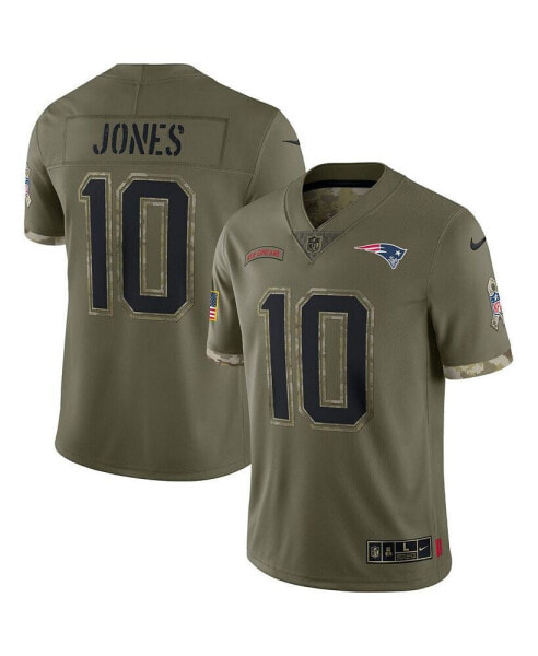 Men's Mac Jones Olive New England Patriots 2022 Salute To Service Limited Jersey