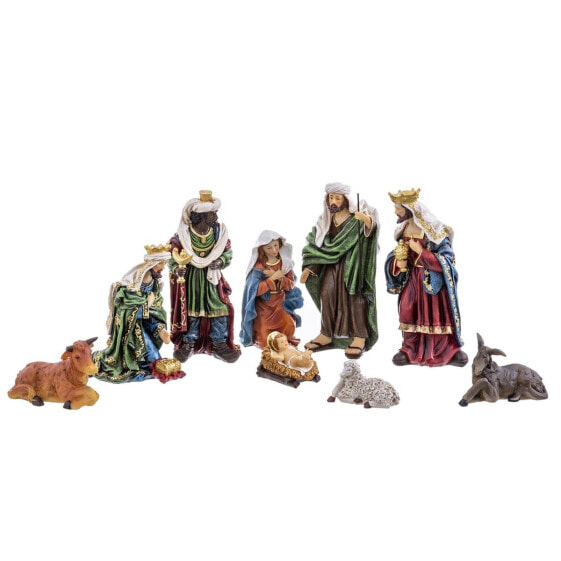 Christmas bauble Multicolour Polyresin Nativity/Bethlehem 31,5 cm (9 Pieces)