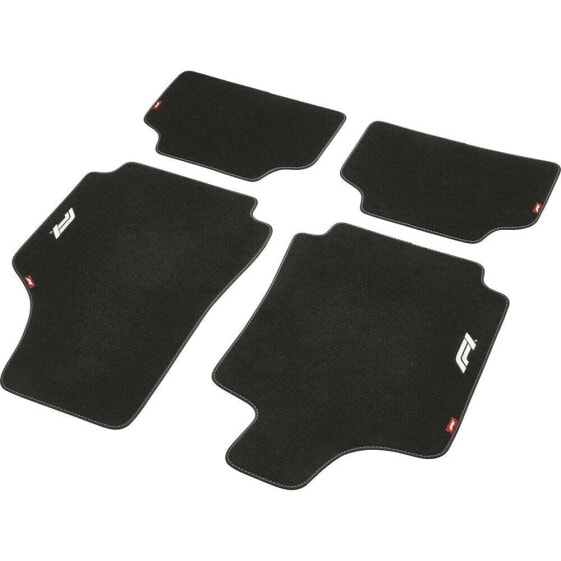 Car Floor Mat Set FORMULA 1 CM480 Black/White 4 uds