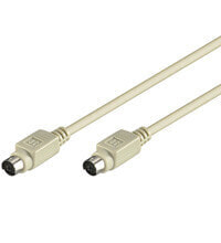 Wentronic PS/2 Keyboard and Mouse Cable - 2 m - 2 m - 6-p Mini-DIN - 6-p Mini-DIN - Male - Male - Beige