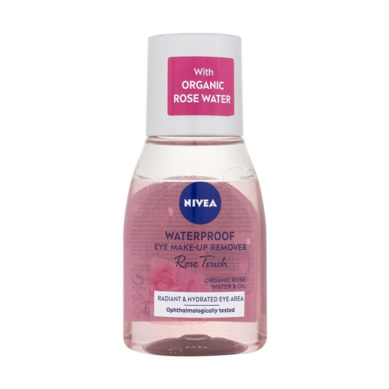 Nivea Rose Touch Waterproof Eye Make-Up Remover 100 ml augen-make-up-entferner für Frauen