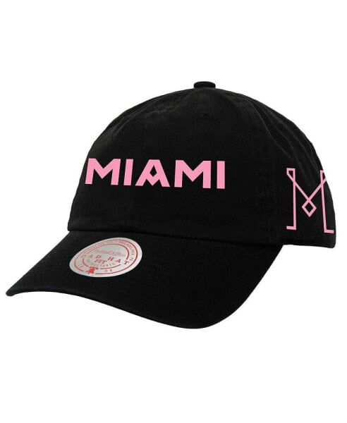 Men's Black Inter Miami CF Wordmark Dad Adjustable Hat