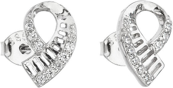 Silver earrings with zircon 11046.1