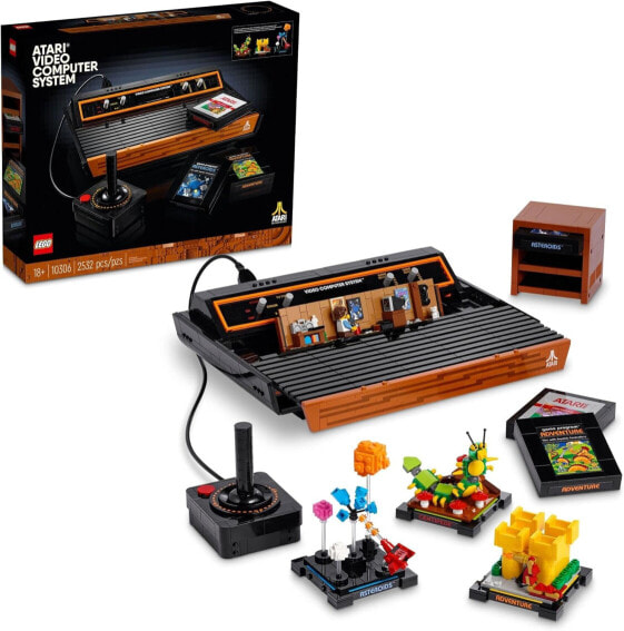 LEGO Icons Atari 2600 Construction Set 10306 - Retro Video Game Console and Gaming Cartridge Replicas, with Mini Figure and Joystick, Nostalgic 80s Gift for Gamers and Adults