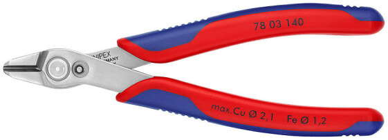 Клещи для обрезки проводов KNIPEX Electronic Super Knips XL - стальные - синие/красные 14 см 77 г