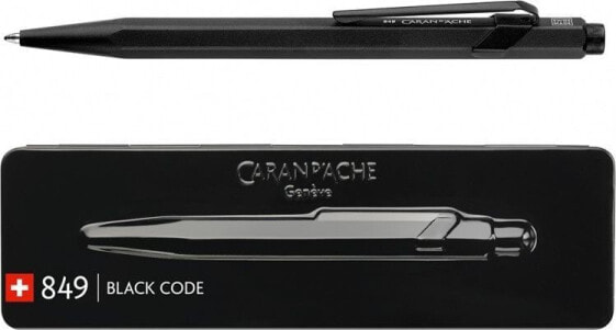 Ручка Caran d'Arche 849 Black Code, M, в пудельке, черная