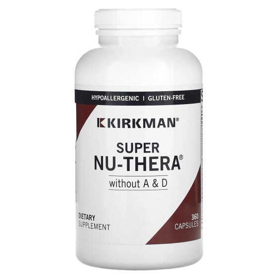 Витаминно-минеральный комплекс Kirkman Labs Super Nu-Thera без A&D, 360 капсул
