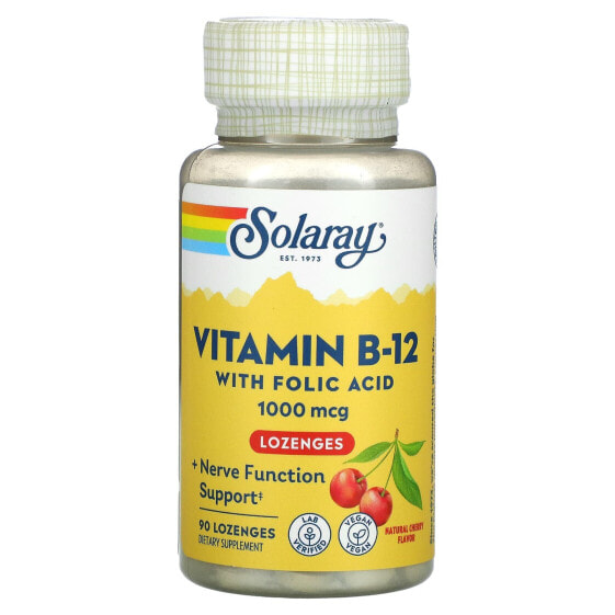 Vitamin B-12 with Folic Acid, Natural Cherry , 90 Lozenges