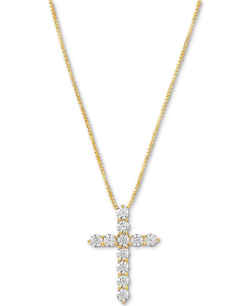 Arabella cubic Zirconia Cross 18" Pendant Necklace