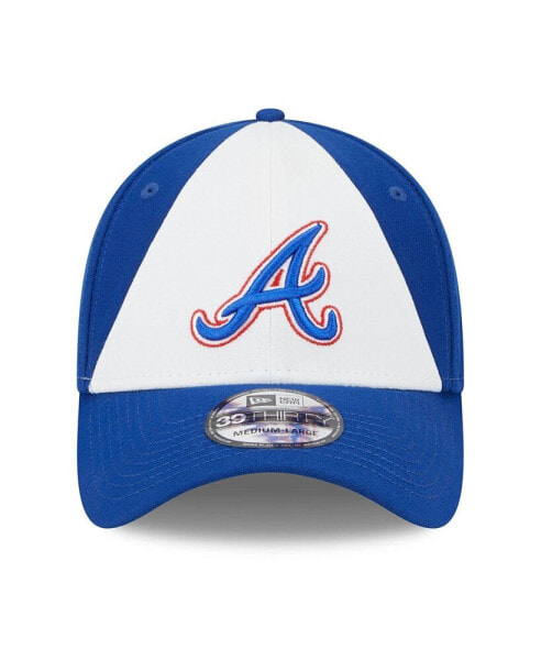 Men's White and Royal Atlanta Braves 2023 City Connect 39THIRTY Flex Fit Hat