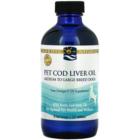 Pet Cod Liver Oil, Medium to Large Breed Dogs, 8 fl oz (237 ml)