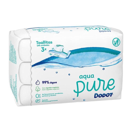 Салфетки влажные детские DODOT  PURE 3 упаковки по 48 шт