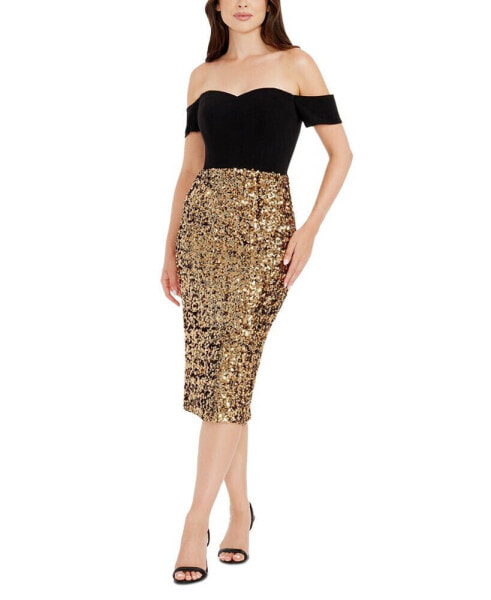 Women's Bailey Sequined-Skirt Dress