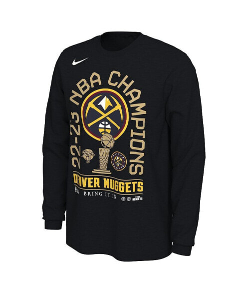 Men's Black Denver Nuggets 2023 NBA Finals Champions Locker Room Long Sleeve T-shirt