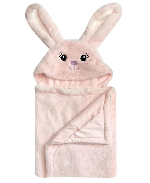 Snoogie Boo Ultra-soft Baby Faux Fur Hooded Towel, 30" x 36"