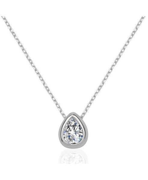 5A Cubic Zirconia Teardrop Minimalist Necklace