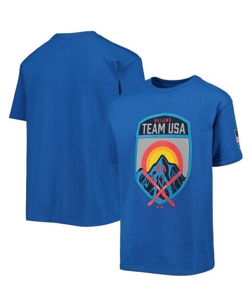 Big Boys Royal Team USA Cross Skis T-shirt