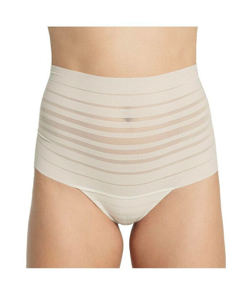 Women's Lace Stripe High-Waisted Cheeky Hipster Panty
