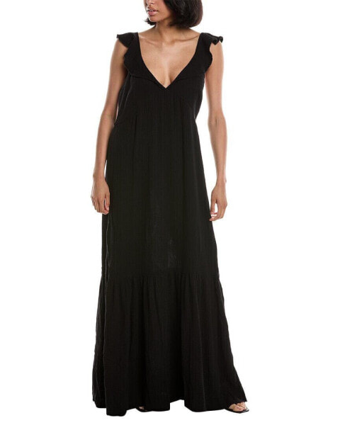La Made Gauze Maxi Dress Women's Black L