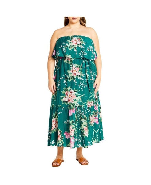 Plus Size Pia Print Maxi Dress