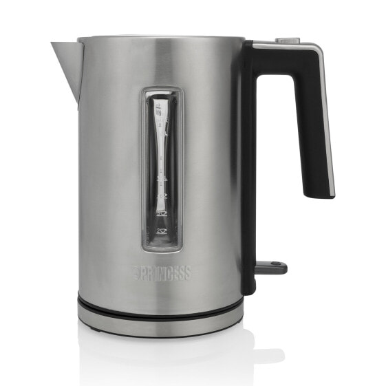 Электрический чайник PRINCESS Quick Boil 236046 - 1,7 л - 3000 Вт - черный - нержавеющая сталь - индикатор уровня воды - защита от перегрева