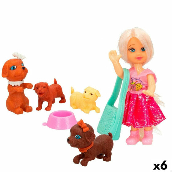 Кукла модельная с питомцем Colorbaby 5 x 12,5 x 3 см (6 штук)