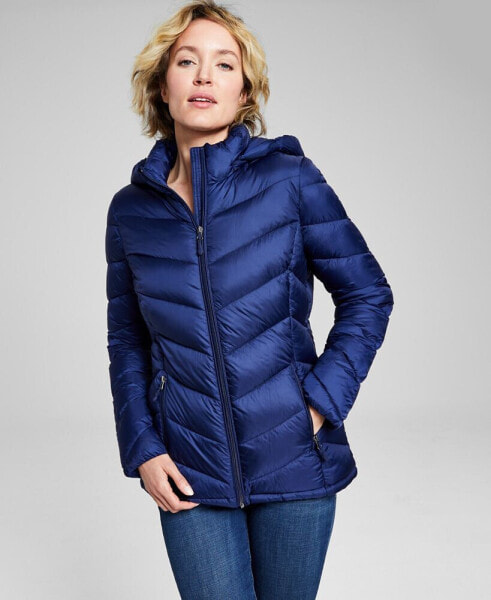 Women's Packable Hooded Puffer Coat, Created for Macy's