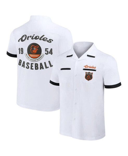 Men's Darius Rucker Collection by White Baltimore Orioles Bowling Button-Up Shirt