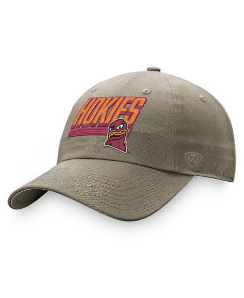 Men's Khaki Virginia Tech Hokies Slice Adjustable Hat