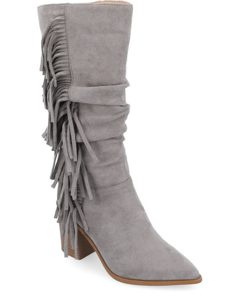 Women's Hartly Extra Wide Calf Western Fringe Boots