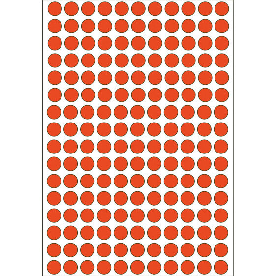 HERMA Multi-purpose labels/colour dots Ø 8 mm round red paper matt hand inscription 5632 pcs. - Red - Circle - Cellulose - Paper - Germany - 8 mm - 8 mm