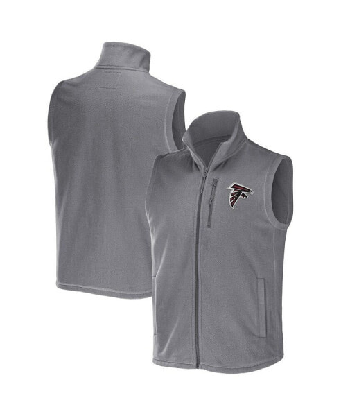 Men's NFL x Darius Rucker Collection by Gray Atlanta Falcons Polar Fleece Full-Zip Vest