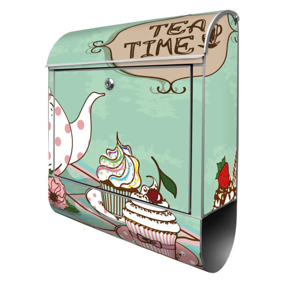 Почтовый ящик banjado с интегрированным рулоном для газет Tea Time из стали