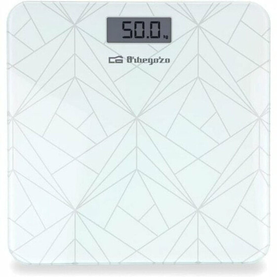 Digital Bathroom Scales Orbegozo PB 2218 White Glass