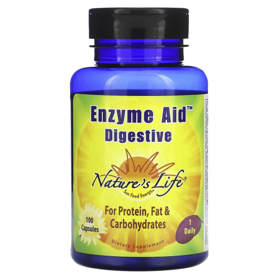БАД для пищеварения Nature's Life Enzyme Aid 100 капсул
