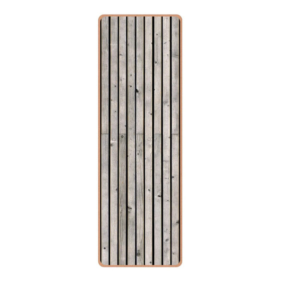 Läufer/Yogamatte Holzwand mit Leisten