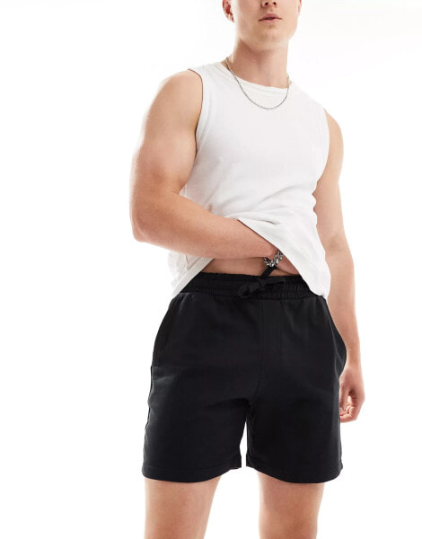 ONLY & SONS loose fit sweat short in black