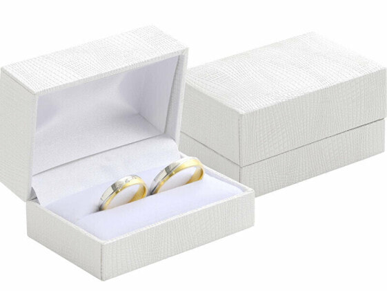 White leatherette box for wedding rings GZ-7/A1