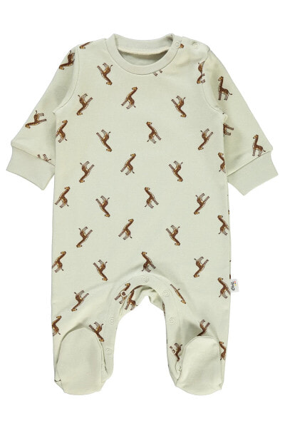 Комбинезон Civil Baby с носочками для девочек от 1 до 6 месяцев "Каменный цвет"
