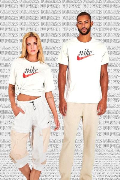 Sportswear Futura Swoosh Logo T Shirt Unisex Baskılı Tişört Beyaz