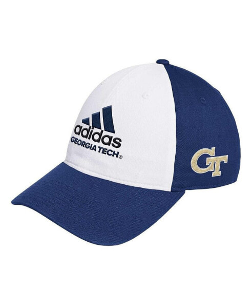 Men's White/Navy Georgia Tech Yellow Jackets Slouch Adjustable Hat