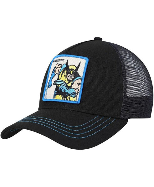 Men's Black X Men Wolverine Retro A-Frame Adjustable Hat