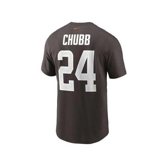 Cleveland Browns Men's Pride Name and Number Wordmark T-shirt - Nick Chubb