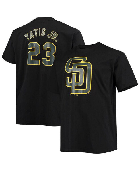 Men's Fernando Tatis Jr. Black San Diego Padres Big and Tall Wordmark Name and Number T-shirt
