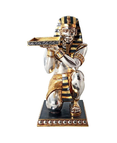 Egyptian Pharaoh's Kneeling Servant Egyptian Side Table Statue
