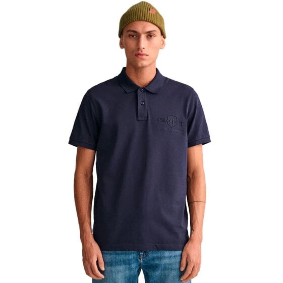 GANT Reg Tonal Shield Rugger short sleeve polo