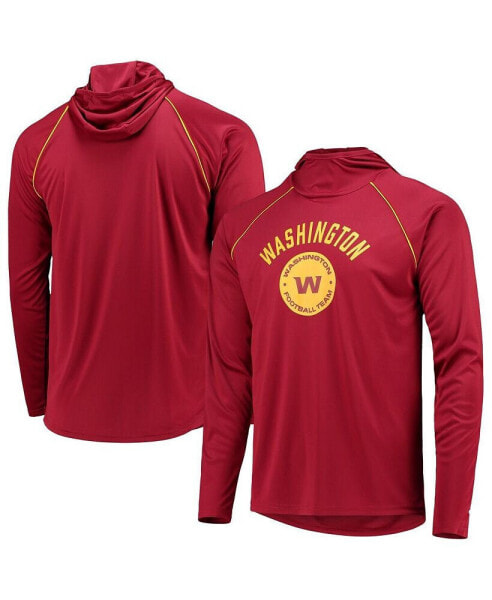 Men's Burgundy Washington Football Team Raglan Long Sleeve Hoodie T-shirt